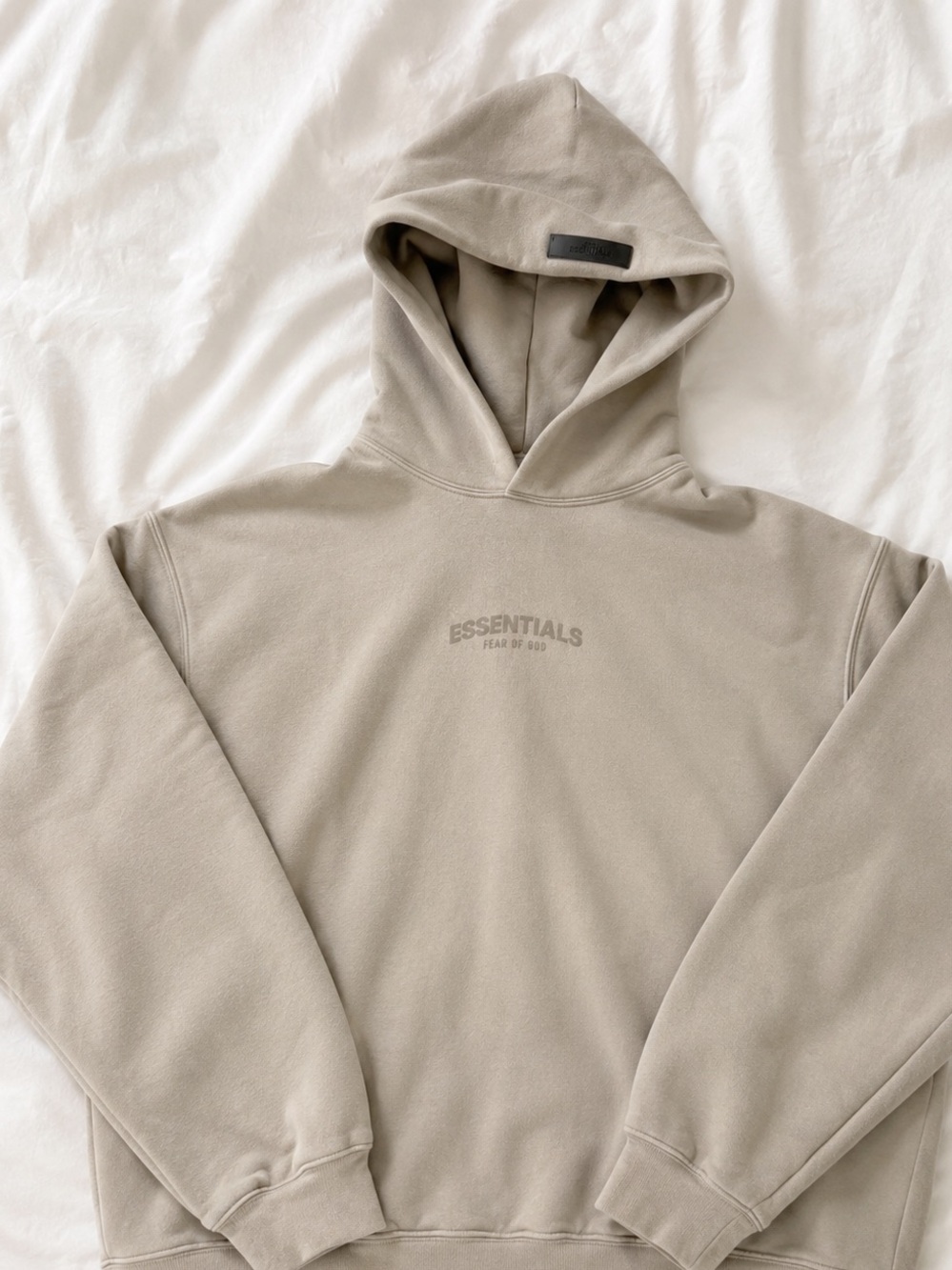 Fear of God Essentials Hoodie in Light Taupe